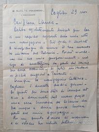Lettera autografa firmata di Alberto Da Zara