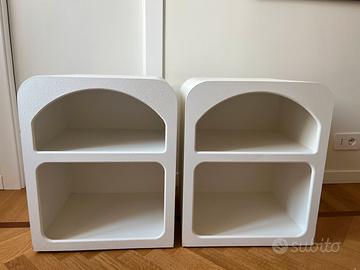 2 comodini bianco effetto pietra DEGHI