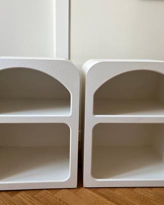 2 comodini bianco effetto pietra DEGHI