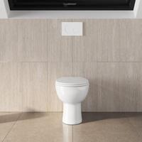 Vaso tradizionale con scarico a parete e sedile.