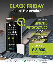 Impianto Fotovoltaico 6,50 kW + 10,24 kW accumulo