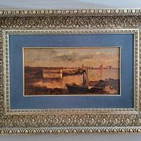 Quadro ad olio laguna di Venezia 
