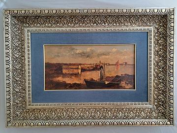 Quadro ad olio laguna di Venezia 