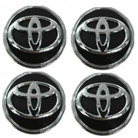 4 coprimozzo toyota yaris raw4 nero /silver 62mm