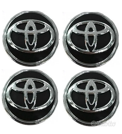 4 coprimozzo toyota yaris raw4 nero /silver 62mm