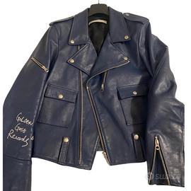 Golden goose chiodo uomo giacca pelle biker stone