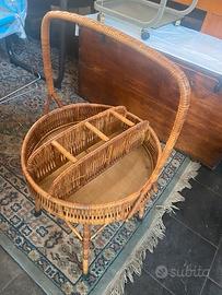 Portabottiglie /bicchieri anni 60 tavolino