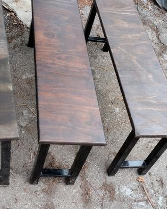 panche e tavolo legno 