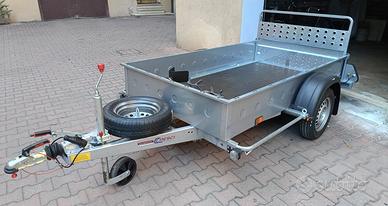 Carrello porta moto e porta oggetti con rampa