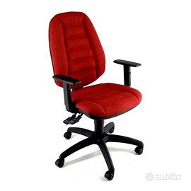 Poltrone Ergonomiche in Tessuto Rosso
