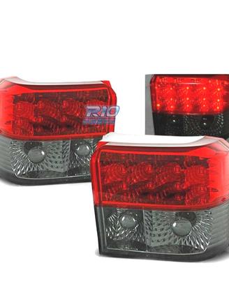 FARI LED PER VOLKSWAGEN VW T4 90-03 ROSSO FUMÉ LED