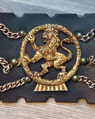 Cintura Cuoio Anni 70 Carnaby Street Londra Leone