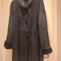Cappotto Montone vintage donna in vera pelle/lapin