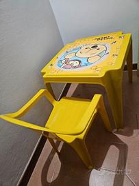 Tavolo e sedia bambini