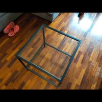 Tavolino doppio con vetro 