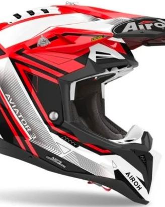 casco Airoh Aviator 3 League Red Gloss- tg. L