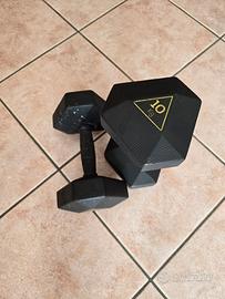 Coppia manubri gommati da 10 kg