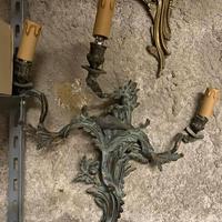 Applique antiche in bronzo e ottone stile Luigi XV