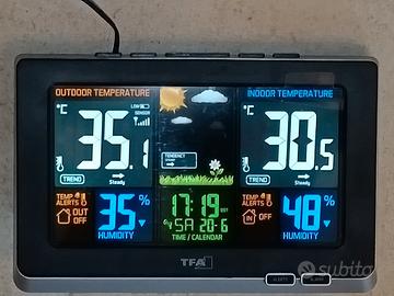 Centrale meteo colori Temp interna/esterna/umidità