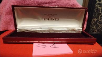 Longines scatola pelle x orologio vintage con inse