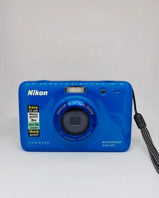 Nikon Coolpix S30 Waterproof Blu Fotocamera