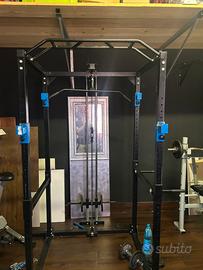 Power Rack Multifunzione con cavi bassi e alti