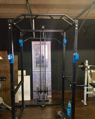 Power Rack Multifunzione con cavi bassi e alti