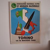 Locandina Orig. 61a Adunata Alpini 1988 ,ved desc
