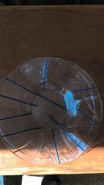 Centrotavola in Vetro Artistico con inserti blu