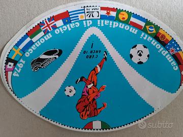 adesivo vintage originale 1974 mondiali 