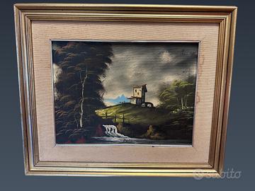 Dipinto olio su tela firmato Barlini con cornice