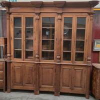 GRANDE E PARTICOLARE LIBRERIA ANTICA IN NOCE