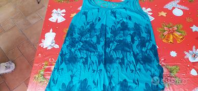 Canottiera Floreale Blu