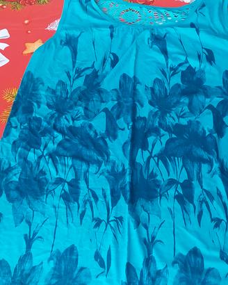 Canottiera Floreale Blu