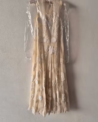 Abito twinset bianco e beige brand Twinset