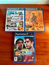 Lotto 3 Giochi PS2 PAL ITA GTA Jak PES 2008