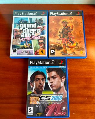 Lotto 3 Giochi PS2 PAL ITA GTA Jak PES 2008