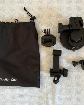 GoPro Suction Cup+Fissaggio per GoPro+accessori