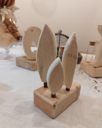porta fiori, artigianali in legno, soprammobile.