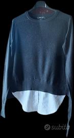 maglione Mango,con finta camicia