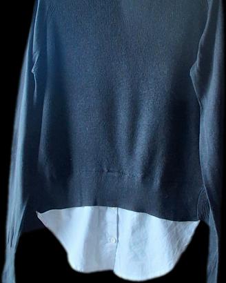 maglione Mango,con finta camicia