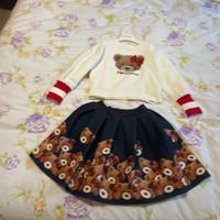 Completo felpa più cona bambina 6 anni monnalisa