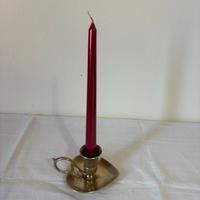 Portacandela in ottone a forma di cuore vintage