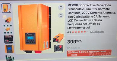 VEVOR 3000W INVERTER/ FOTOVOLTAICO
