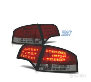 FANALI A LED AUDI A4 B7 04-07 ROSSO AFFUMICATO