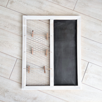 Bacheca metà lavagna metà espositore rete zincata