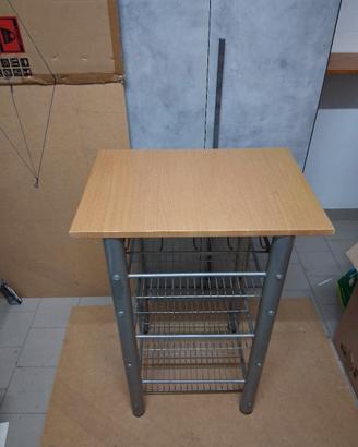 mobiletto cucina legno/ferro portavini
