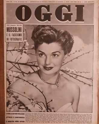 Rivista Oggi 1951 - Esther Williams + Mussolini