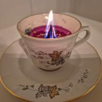 Candela Artigianale in Tazza Vintage