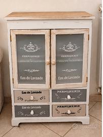 Mobiletto Vetrinetta Shabby Chic